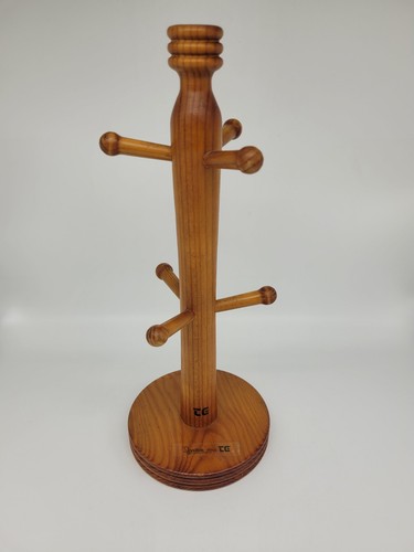Vintage wood mug cup tree - vintage, /