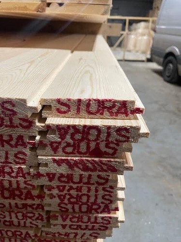 Pine timber red wood - t&g,