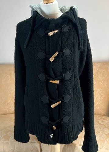 Mens black hoodie coat - hoodie,