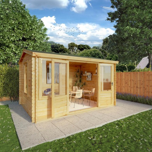 Wooden log cabin 19mm - wooden,