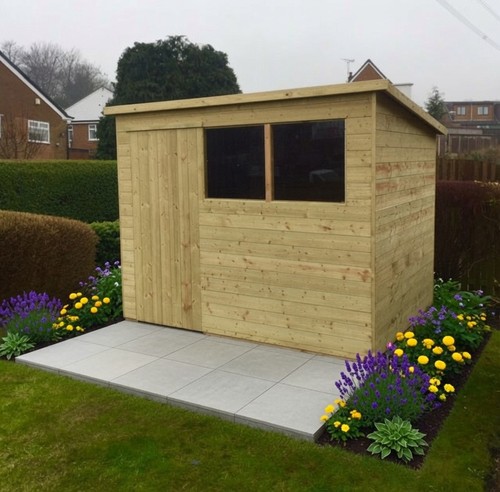 Pent garden shed tanalised - shed,