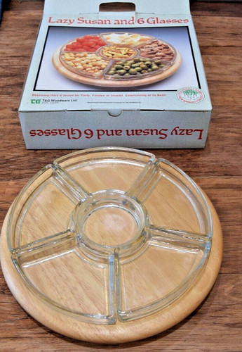 Vintage woodware glass - &, +